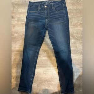 American Eagle Outfitters Super Stretch Jeans - Deep Blue
